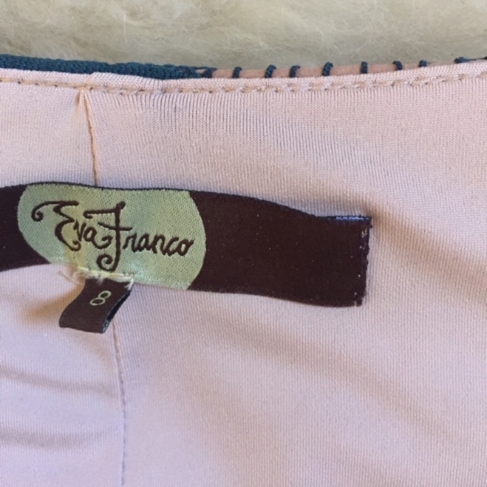 Anthropologie Eva Franco Teal Lace Pencil Skirt - Picture 5 of 5
